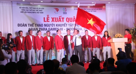 Đoàn thể thao người khuyết tật Việt Nam xuất quân tham dự Asian Para Games 2018.