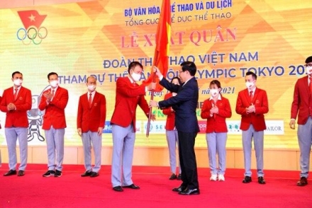 Trang trọng Lễ xuất quân Đoàn Thể thao Việt Nam tham dự Olympic Tokyo 2020
