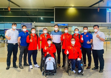 Đoàn thể thao người khuyết tật Việt Nam lên đường sang Nhật Bản tham dự Paralympic Tokyo 2020.